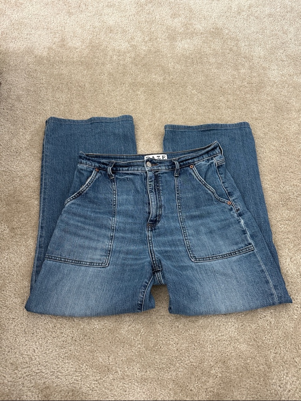 Daze Denim High-Rise Cargo Jeans